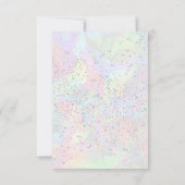 リトルワイルドフラワーソフトピンクの女の子の赤ちゃんシャワー サンキューカード (裏面)