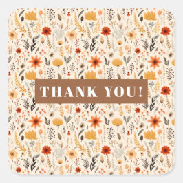 リトルワイルドフラワーターニング一誕生日 スクエアシール