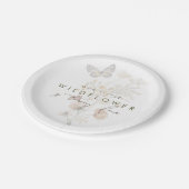 リトルワイルドフラワーバタフライフローラガールズパーティー ペーパープレート (アングル)