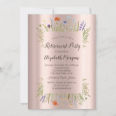 リトルワイルドフラワーバラ金ゴールド退職 招待状 (正面)