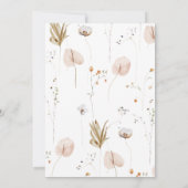 リトルワイルドフラワーバーチャルベビーシャワー招待状 招待状 (裏面)