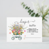 リトルワイルドフラワービッグブーケおむつラッフル 招待状 (スタンド正面)