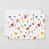 リトルワイルドフラワービッグブーケおむつラッフル 招待状 (裏面)