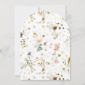 リトルワイルドフラワーピンクベビーガール誕生日 招待状 (裏面)