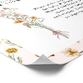 リトルワイルドフラワーピンク赤ちゃんシャワータイムカプセル ポスター (角)