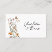 リトルワイルドフラワーピンク赤ちゃんシャワー名前をカスタムする プレイスカード (正面)