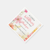 リトルワイルドフラワーピーチフラワーフローラベビーシャワー スタンダードカクテルナプキン (角)