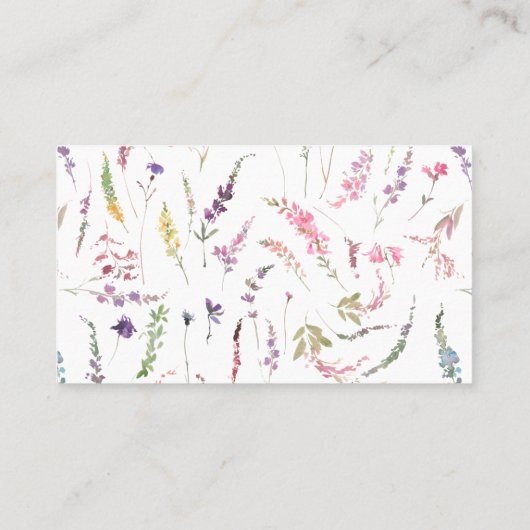 リトルワイルドフラワーフローラの思い出開花 名刺 (裏面)