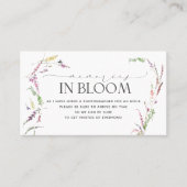 リトルワイルドフラワーフローラの思い出開花 名刺 (正面)