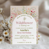 リトルワイルドフラワーフローラガーデン誕生日 招待状