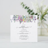 リトルワイルドフラワーフローラガールファースト誕生日 招待状 (スタンド正面)