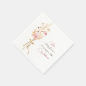 リトルワイルドフラワーフローラガールベビーシャワーナプキンス スタンダードカクテルナプキン (角)