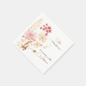 リトルワイルドフラワーフローラガールベビーシャワーナプキンス スタンダードカクテルナプキン (角)