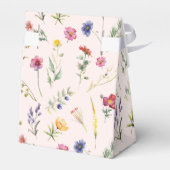 リトルワイルドフラワーフローラピンクガールベビーシャワー フェイバーボックス (裏面サイド)