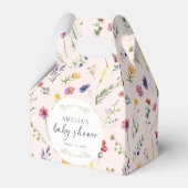 リトルワイルドフラワーフローラピンク赤ちゃんシャワー フェイバーボックス (裏面サイド)