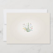 リトルワイルドフラワーフローラベビーガール誕生日写真 招待状 (裏面)