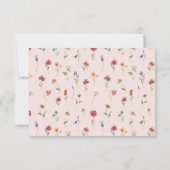 リトルワイルドフラワーフローラベビーシャワー サンキューカード (裏面)