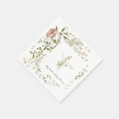 リトルワイルドフラワーフローラベビーシャワー スタンダードカクテルナプキン (角)