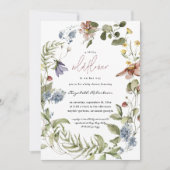 リトルワイルドフラワーフローラベビーシャワー 招待状 (正面)