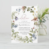 リトルワイルドフラワーフローラベビーシャワー 招待状 (スタンド正面)