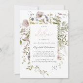 リトルワイルドフラワーフローラベビーシャワー 招待状 (正面)