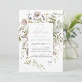 リトルワイルドフラワーフローラベビーシャワー 招待状 (スタンド正面)