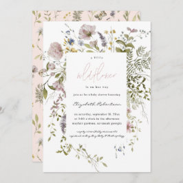 リトルワイルドフラワーフローラベビーシャワー 招待状