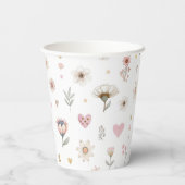 リトルワイルドフラワーフローラベビーシャワー 紙コップ (裏面)