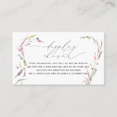 リトルワイルドフラワーフローラベビーディスプレイシャワー 名刺 (正面)