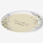 リトルワイルドフラワーフローラボタニカル1歳の誕生日 ペーパープレート (アングル)