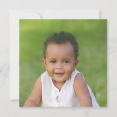 リトルワイルドフラワーフローラ最初の誕生日写真 招待状 (裏面)