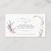 リトルワイルドフラワーフローラ赤ちゃんシャワーおむつラッフル 名刺 (正面)