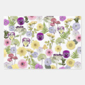 リトルワイルドフラワーベイビーシャワーテーマラッピング紙 ラッピングペーパーシート (正面2)