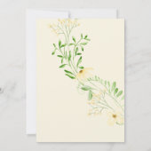 リトルワイルドフラワーベビーガールシャワーイエローフローラ 招待状 (裏面)