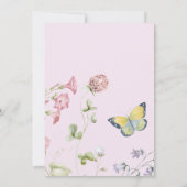 リトルワイルドフラワーベビーガールシャワービンドウィードフローラ 招待状 (裏面)