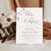 リトルワイルドフラワーベビーガールシャワービンドウィードフローラ 招待状