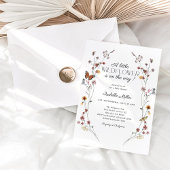 リトルワイルドフラワーベビーガールシャワー招待状 招待状