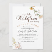 リトルワイルドフラワーベビーガールシャワー秋葉 招待状 (正面)