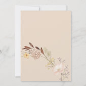 リトルワイルドフラワーベビーガールシャワー秋葉 招待状 (裏面)