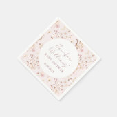 リトルワイルドフラワーベビーガールシャワー紙ナプキン スタンダードカクテルナプキン (角)