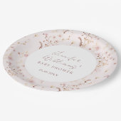 リトルワイルドフラワーベビーガールシャワー紙プレート ペーパープレート (アングル)