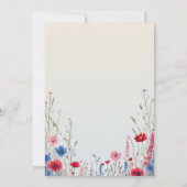 リトルワイルドフラワーベビーガール1st誕生日 招待状 (裏面)