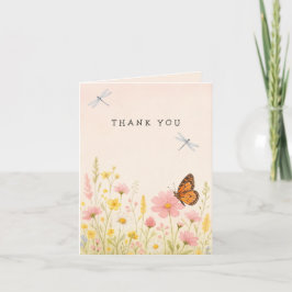 リトルワイルドフラワーベビーシャワーサンキューカード サンキューカード