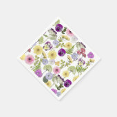 リトルワイルドフラワーベビーシャワーテーマ紙ナプキン スタンダードカクテルナプキン (角)