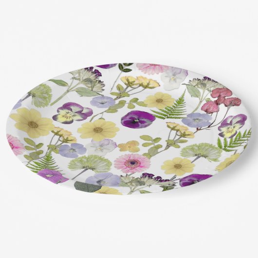 リトルワイルドフラワーベビーシャワーテーマ紙プレート ペーパープレート (アングル)