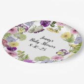 リトルワイルドフラワーベビーシャワーテーマ紙プレート ペーパープレート (アングル)