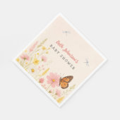 リトルワイルドフラワーベビーシャワーナプキン スタンダードランチョンナプキン (角)
