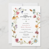 リトルワイルドフラワーベビーシャワー招待状 招待状 (正面)