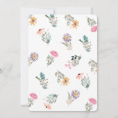 リトルワイルドフラワーベビーシャワー招待状 招待状 (裏面)