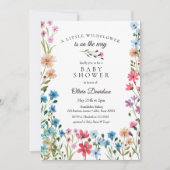 リトルワイルドフラワーベビーシャワー招待状 招待状 (正面)